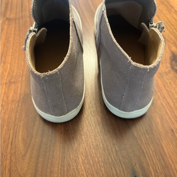 Women’s Gray Suede Ankle Boots - Picture 2 of 4